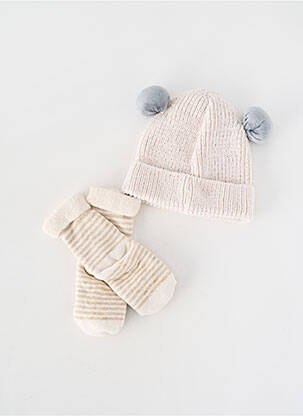 Bonnet bord-côtes beige MAYORAL enfant
