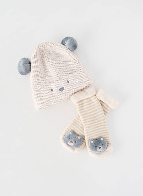 Bonnet maille tricot beige MAYORAL enfant