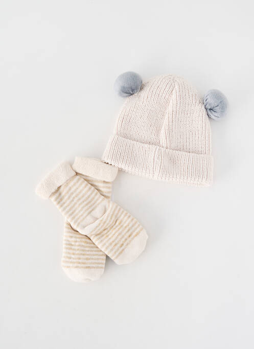 Bonnet maille tricot beige MAYORAL enfant