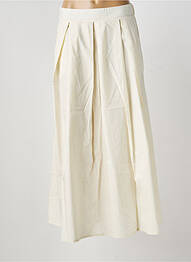 Jupe longue coupe évasée blanc BLANC BOHEME femme