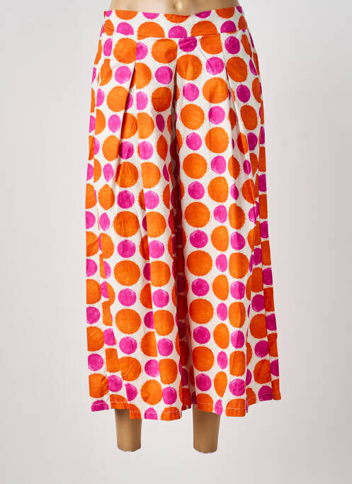 Pantalon 7/8 taille élastique rose BLANC BOHEME femme