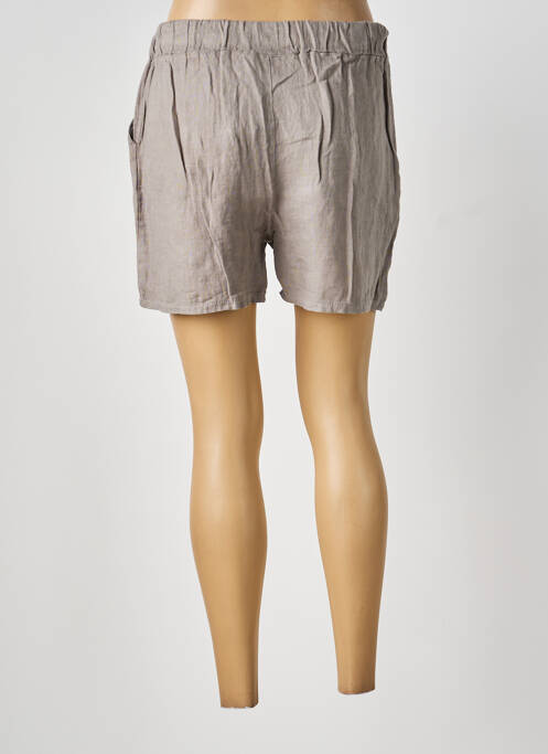 Short coupe droite beige BLANC BOHEME femme