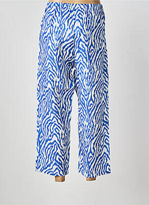 Pantalon 7/8 taille élastique bleu BLUGAYA femme