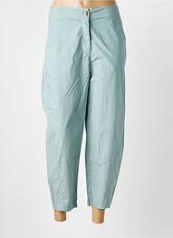 Pantacourt coupe droite bleu BLANC BOHEME femme