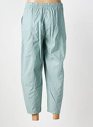 Pantacourt coupe droite bleu BLANC BOHEME femme