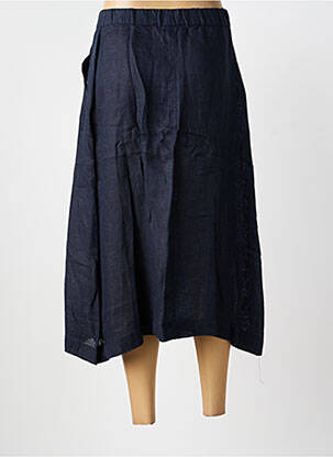 Jupe longue coupe évasée bleu BLANC BOHEME femme