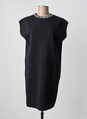 Robe mi-longue manches courtes manches courtes noir ARTLOVE femme