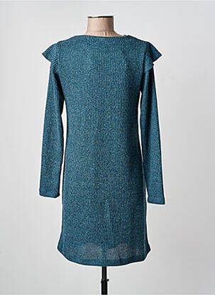 Robe pull coupe cintrée manches longues bleu SENORETTA femme