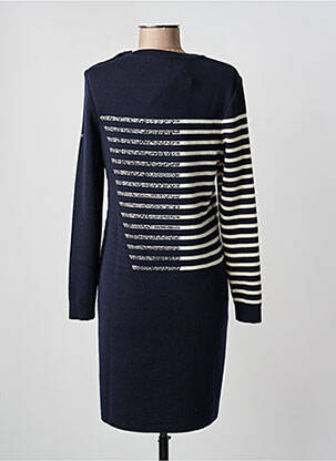 Robe pull coupe droite manches longues bleu SAINT JAMES femme