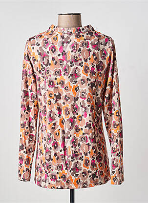 Blouse imprimé fantaisie manches longues marron SOET femme