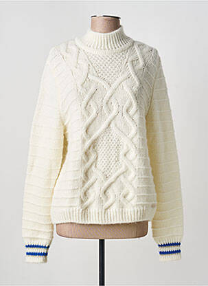 Pull coupe cintrée manches longues blanc SAINT JAMES femme