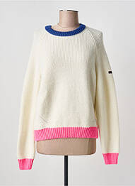 Pull col rond manches longues beige SAINT JAMES femme