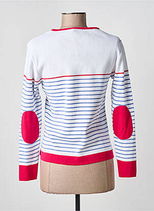 Pull coupe cintrée manches longues blanc ALL'OCEAN femme