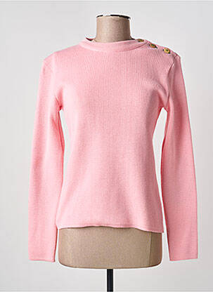 Pull coupe cintrée manches longues rose OPTIMIST' femme
