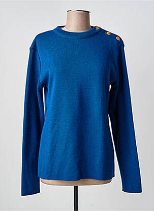 Pull coupe droite manches longues bleu OPTIMIST' femme