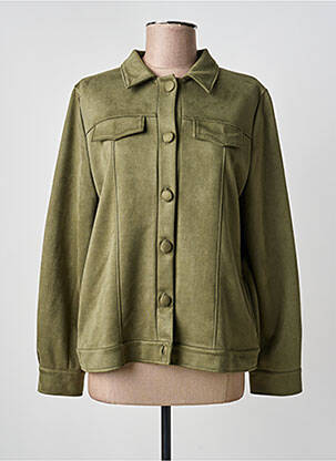 Veste casual tissage suedine vert SENORETTA femme