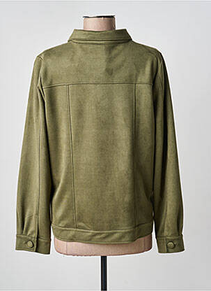 Veste casual tissage suedine vert SENORETTA femme
