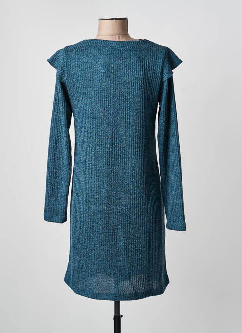 Robe pull coupe cintrée manches longues bleu SENORETTA femme