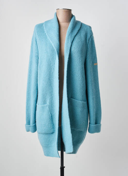 Gilet manches longues maille tricot bleu SAINT JAMES femme