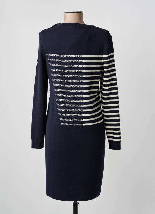 Robe pull coupe droite manches longues bleu SAINT JAMES femme