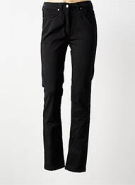 Pantalon slim tissage popeline taille normale noir SAINT JAMES femme