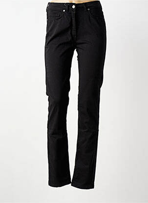 Pantalon slim tissage popeline taille normale noir SAINT JAMES femme