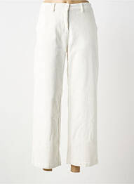 Pantalon droit stretch taille normale blanc SAINT JAMES femme