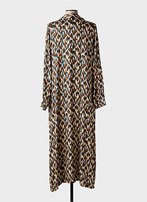 Robe longue manches longues manches longues marron SENORETTA femme