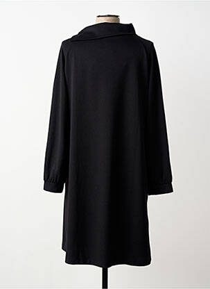 Robe pull coupe droite manches longues noir SENORETTA femme