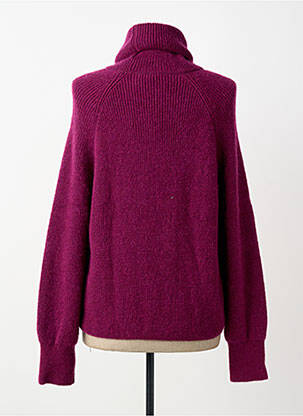 Pull col roulé manches longues manches longues violet SAINT JAMES femme
