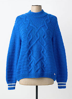 Pull coupe droite manches longues bleu SAINT JAMES femme