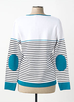 Pull coupe cintrée manches longues blanc ALL'OCEAN femme