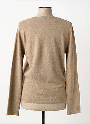 Pull coupe cintrée manches longues marron ALL'OCEAN femme