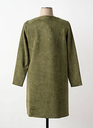 Robe mi-longue manches longues manches longues vert SENORETTA femme