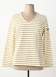Pull col v manches longues beige SAINT JAMES femme