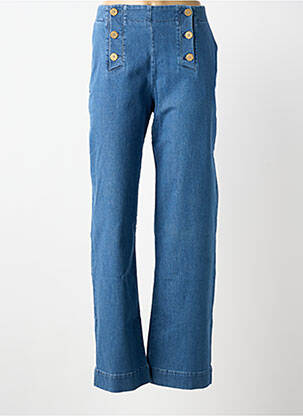 Jeans coupe large stretch taille normale bleu SAINT JAMES femme