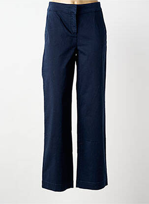 Pantalon chino tissage popeline taille normale bleu SAINT JAMES femme