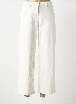 Pantalon droit stretch taille normale blanc SAINT JAMES femme