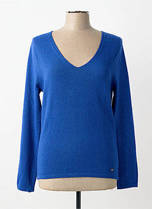 Pull coupe cintrée manches longues bleu ALL'OCEAN femme