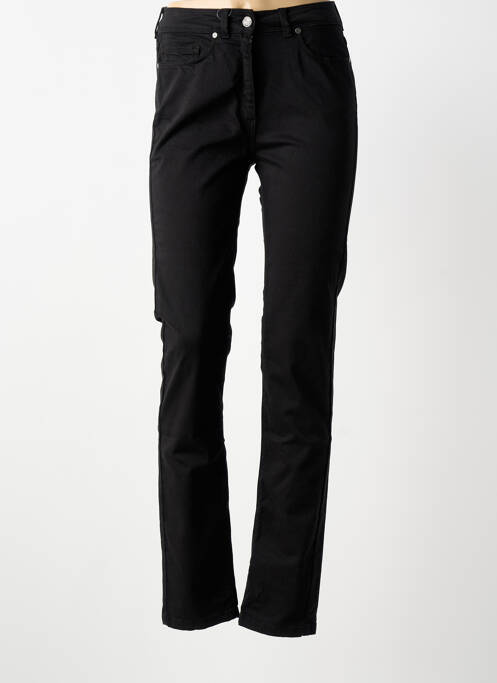 Pantalon slim tissage popeline taille normale noir SAINT JAMES femme