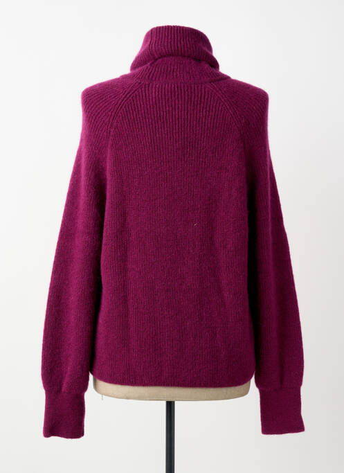 Pull col roulé manches longues manches longues violet SAINT JAMES femme