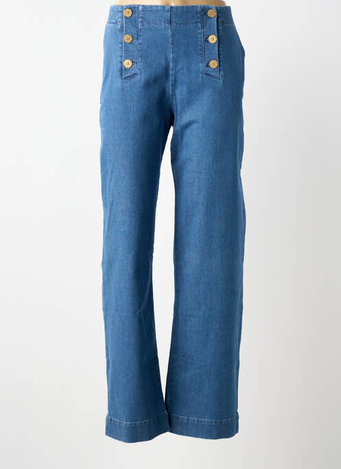 Jeans coupe large stretch taille normale bleu SAINT JAMES femme