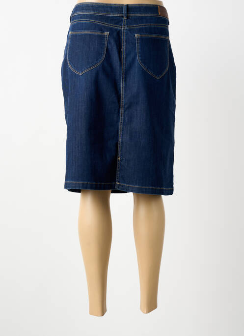 Jupe mi-longue coupe droite bleu SAINT JAMES femme