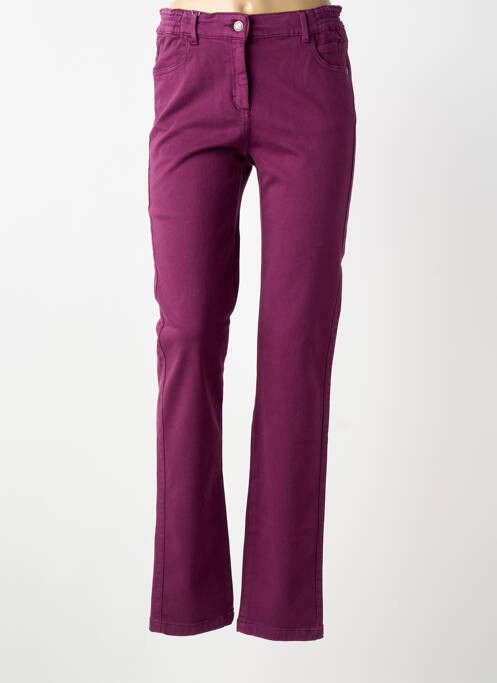 Pantalon slim stretch taille normale violet SAINT JAMES femme
