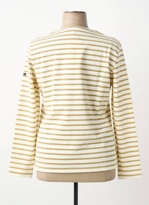 Pull col v manches longues beige SAINT JAMES femme