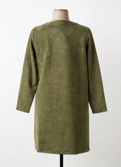 Robe mi-longue manches longues manches longues vert SENORETTA femme