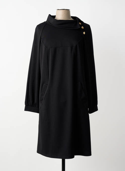 Robe pull stretch manches longues noir SENORETTA femme