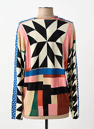 Pull coupe droite manches longues bleu JEI'S BY LETIZIA DENARO femme