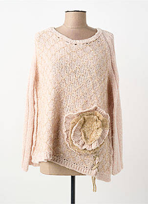 Pull col rond manches longues rose ELISA CAVALETTI femme