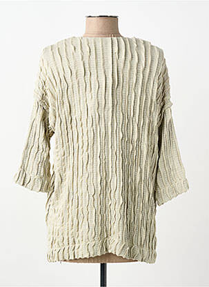 Pull tunique manches 3/4 beige OZAI N KU femme